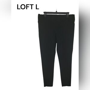 LOFT Seamed Ponte Leggings, L, Black, VGUC